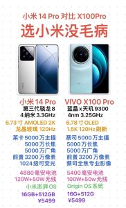小米14Pro 对比VIVO X100Pro-永豪博客